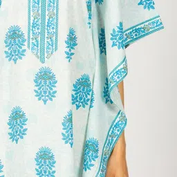 nihsamah Cotton Kaftan Nighty for Women — Printed Premium Stylish Loungewear, Comfortable Nightwear, Sleepwear for Ultimate Relaxation image 4