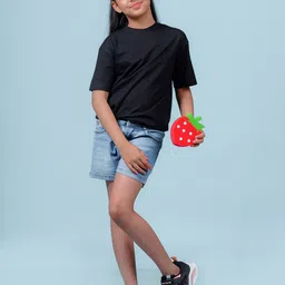 NUSYL Girls Graphic Printed Drop-Shoulder Sleeves Oversized T-shirt image 4