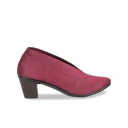 Shezone Textured Pumps Block Heels image 2