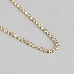 Carlton London Set of 2 Silver & Gold Toned CZ Studded Gold and Rhodium Plated Necklace image 4