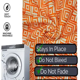 THROWPILLOW Orange & Blue Printed Sofa Cover image 4