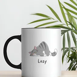 macmerise White & Grey Printed Ceramic Glossy Mug 325ml image 4