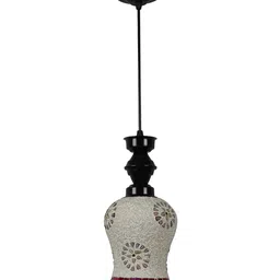 foziq Black & White Textured Contemporary Ceiling Lamp image 4