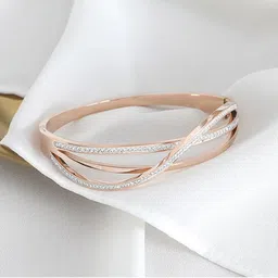 MYKI Rose Gold-Plated Bangle-Style Bracelet image 2