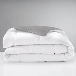 RAZZAI White & Grey Microfiber Mild Winter 210 GSM Single Bed Comforter image 2