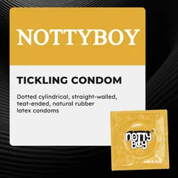 noTTy Boy Set of 3 Ribbed Dotted Premium Lubricated Latex Condoms - 3 pcs each image 4