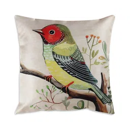 ERIC LONDON Beige 5 Pieces Self Design Square Cushion Covers image 4