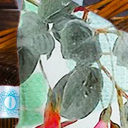 STITCHNEST Green & Magenta Set of 5 Floral Square Cushion Covers image 2