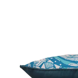 ZEBA Blue & White Abstract Square Cushion Covers image 3