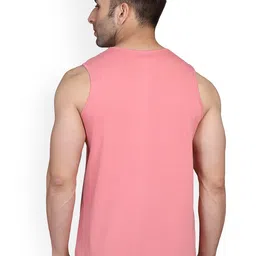 SLOWLORIS Pack Of 2 Typography Printed Pure Cotton Bio-Wash Gym Vests image 3