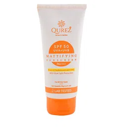 QUREZ Mattifying Sunscreen SPF 50 PA+++ with Blue Light Protection - 50 g image 2