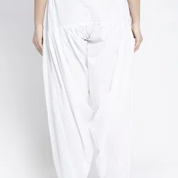 GRACIT Women Set Of 2 White & Sky Blue Solid Cotton Salwar image 4