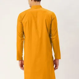 Jompers Men Mustard Yellow Kurta image 4