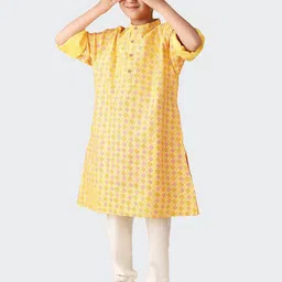 Fabindia Boys Geometric Printed Kurta image 2