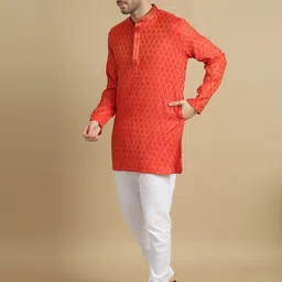 TATTVA Men Ethnic Motifs Thread Work Kurta image 2