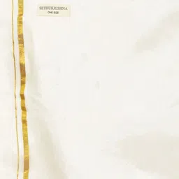 Sethukrishna Men Pink & Off White Shirt with Dhoti Set image 4