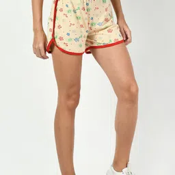 BAESD Women Pack of 3 Conversational Printed High-Rise Pure Cotton Regular Shorts image 5