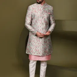 KISAH Mandarin Collar Sherwani Set image 5