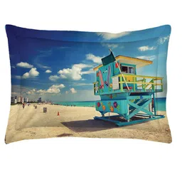 Boutique Living India Globe Trotter Grey 200 TC Cotton Single Bedsheet & 1 Pillow Cover image 5