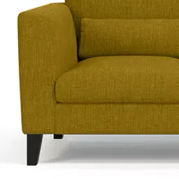 urban ladder create Lewis 1 Seater Fabric Sofa in Olive Green Colour image 4