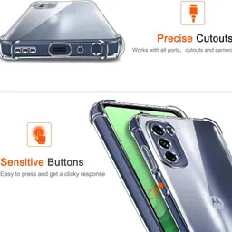 clovyr Back Cover for Motorola Moto G62 5G Bumper Silicon Transparent Case image 4