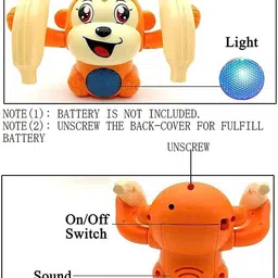 mahi zone Dancing Monkey Musical Toy for Kids with Light, Sound and Touch Sensor MON38 image 3