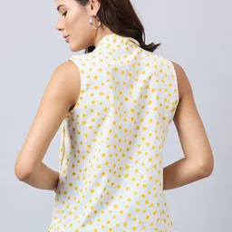 Style Quotient Floral Print Tie-Up Neck Top image 4