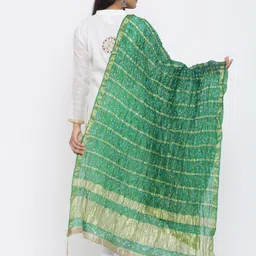 SOUNDARYA Woven Design Art Silk Bandhani Dupatta with Gotta Patti image 4