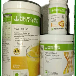herbal nutrition life F1 Shake Mango + Protein Powder 200 G + Afresh - Peach Protein Shake-picture-11