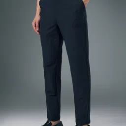 technosport Men Straight Fit Dark Blue Polyester Trousers image 3