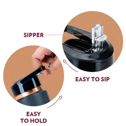 BOROSIL Grey Melange Set of 2 Copper Solid Water Bottle image 3