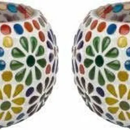 Home Decorative Tea Light Candle Holder 3 Inches Glass 2 - Cup Tealight Holder Set-image-5