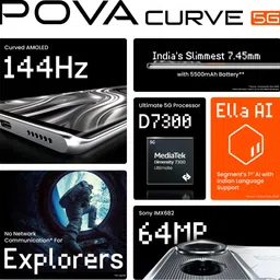 tecno Pova Curve 5G (Magic Silver, 256 GB) image 2