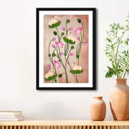 Cow With Flower Brown Vinyl Painting-image-30