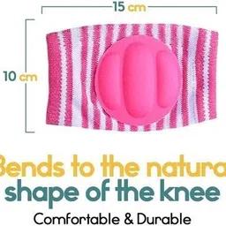 smiley appu clothing Baby Padded Knee Pads for Crawling, Anti-Slip Stretchable Kids Knee Cap Red Baby Knee Pads image 4