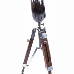 EXIM DECOR Victoria Brown & Silver-Toned Abstract Shaped Vintage Table Clock image 3