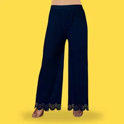 kiran impex Pack of 3 Women Straight Fit Multicolor Lycra Blend Trousers image 2