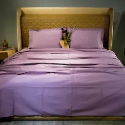 aetherea world Lavender 500TC 100% Cotton Solid Bed Sheet Collection by Aethrea World-picture-33