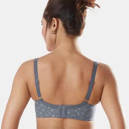 Sonari Grey & White Floral Non-padded Super Support Bra image 3