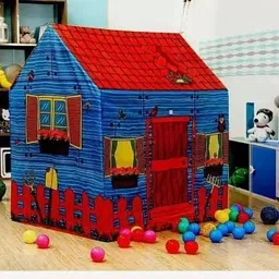 vaalyatoys Tent House for Kids, Farm House Playing Tent, Foldable & Light Weight Play Tent image 2