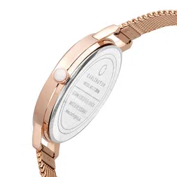 CARLINGTON Women Black Embellished Dial & Rose Gold Toned Straps Analogue Watch CT2019 image 2