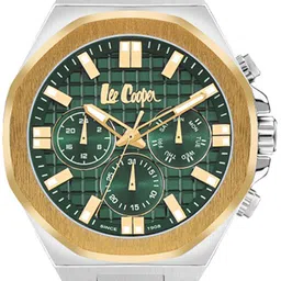 Lee Cooper Men Brass Printed Dial & Leather Digital Multi Function Watch-LC07983.277 image 3