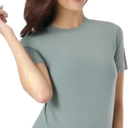 shaun Women Self Design Round Neck Polyester Multicolor T-Shirt image 3