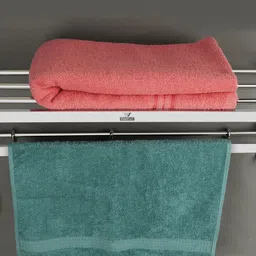 Premium Look Stainless Steel High Grade Dual Folding Towel Holder Silver Towel Holder-image-23