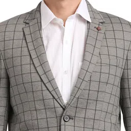 turtle Men Checkered Single Breasted Casual Blazer image 5