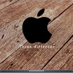 i-Birds ® Black Apple Logo on Wood Exclusive High Quality Laptop Decal, laptop skin sticker 15.6 inch (15 x 10) Inch iB-5K_skin_0677 High Quality HD Printed Vinyl Laptop Skin Compatible for 15.6 inch-picture-22