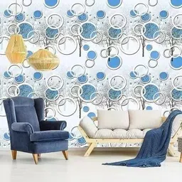 uratech Vinyl Decorative Blue, White Wallpaper image 1