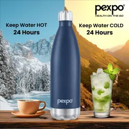 pexpo Electro 1000, Hot&Cold ISI Certified Thermosteel Water Bottle, Leakproof 980 ml Flask image 5