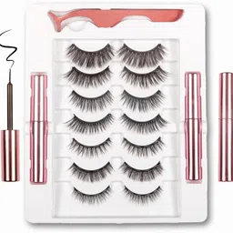 lovelash 7 Pairs Magnetic False Eyelash with 2 Waterproof Magnetic Eyeliner Kit, India's First 8D Faux Mink Eye lashes, Natural & Long Lasting Reusable Lashes, Free Applicator, No Glue needed.-picture-21