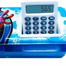 zynaty Multipurpose Pencil Box with Calculator & Dual sharpener SPIDERMAN Art(Set of 1) Geometry Box image 2